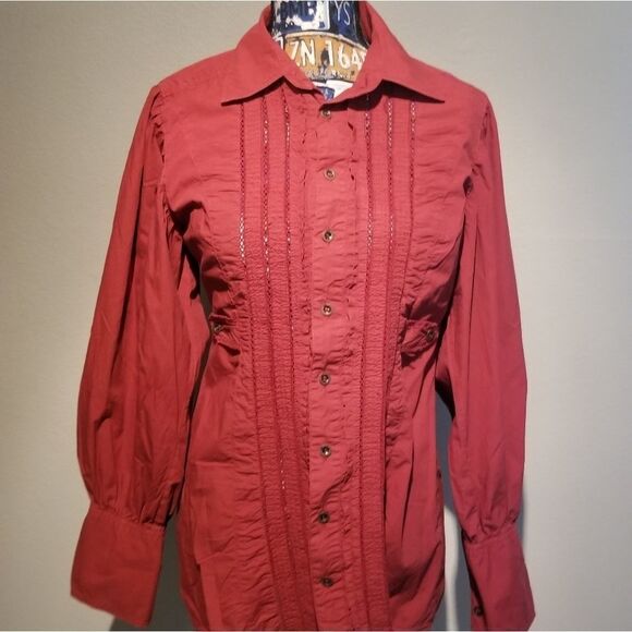 FREE PEOPLE BUTTONDOWN BOHO HIPPIE 8 - Picture 1 of 9